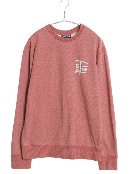 パタゴニア 両面 プリント クルーネック スウェット メンズ M 15年製 アウトドア グラフィック 長袖 Tシャツ ロンT カットソー 裏起毛なし