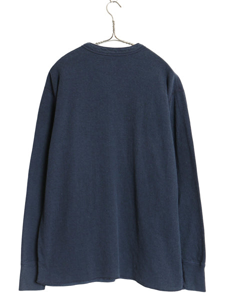 エルエルビーン ヘンリーネック 長袖 Tシャツ メンズ L 古着 TRADITIONAL FIT 無地 ロンT アンダーシャツ 2レイヤー カットソー ネイビー