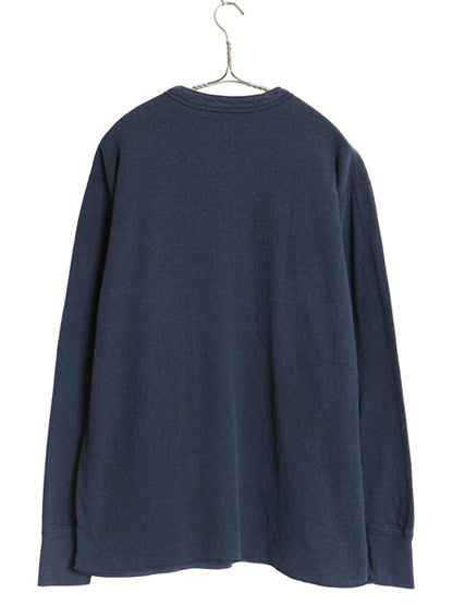 エルエルビーン ヘンリーネック 長袖 Tシャツ メンズ L 古着 TRADITIONAL FIT 無地 ロンT アンダーシャツ 2レイヤー カットソー ネイビー