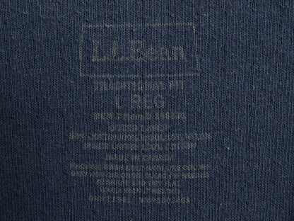 エルエルビーン ヘンリーネック 長袖 Tシャツ メンズ L 古着 TRADITIONAL FIT 無地 ロンT アンダーシャツ 2レイヤー カットソー ネイビー