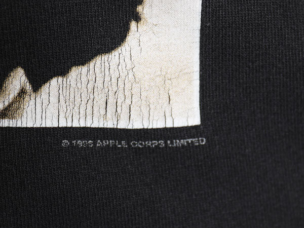 90s USA製 ビートルズ フォト イラスト プリント Tシャツ メンズ XL / オールド オフィシャル バンド ロック グラフィック 大きいサイズ 黒