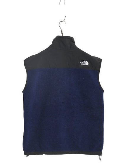 90s ノースフェイス デナリ ベスト メンズ S / オールド アウトドア 前開き 重ね着 フルジップ フリース ナイロン ワンポイント ツートン