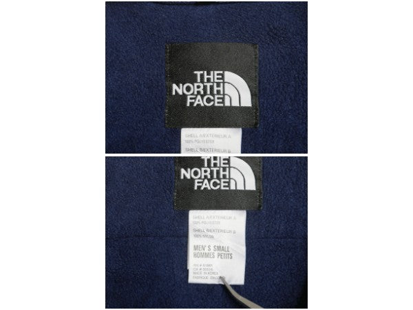 90s ノースフェイス デナリ ベスト メンズ S / オールド アウトドア 前開き 重ね着 フルジップ フリース ナイロン ワンポイント ツートン