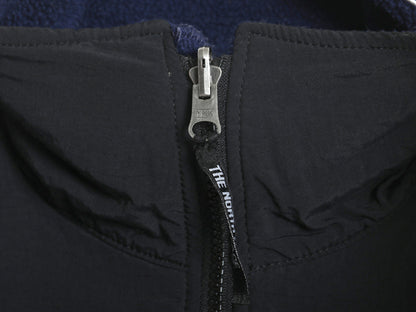 90s ノースフェイス デナリ ベスト メンズ S / オールド アウトドア 前開き 重ね着 フルジップ フリース ナイロン ワンポイント ツートン