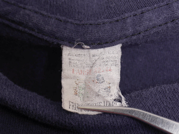 80s USA製 フルーツオブザルーム ポケット付き 無地 半袖 Tシャツ メンズ L 小さめ S ヴィンテージ 当時物 ポケT シングルステッチ 耳付き