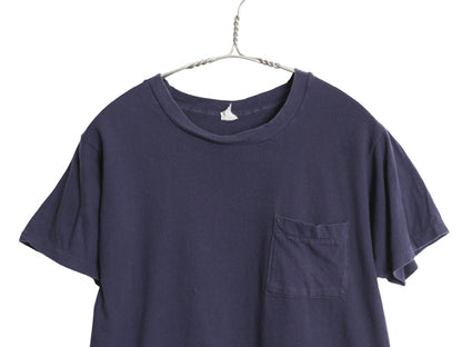 80s USA製 フルーツオブザルーム ポケット付き 無地 半袖 Tシャツ メンズ L 小さめ S ヴィンテージ 当時物 ポケT シングルステッチ 耳付き