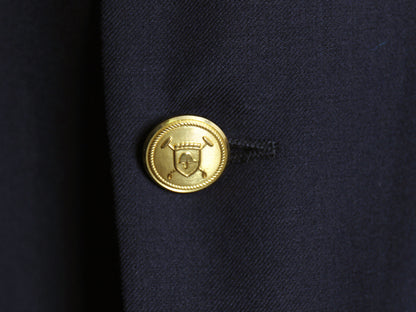 デッドストック ローレン ラルフローレン テーラード ジャケット メンズ L 程 ポロ ブレザー ウール 紺ブレ 金ボタン トラッド シンプル 紺