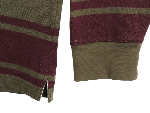 ブルックスブラザーズ ボーダー 長袖 ラガーシャツ メンズ XL / 古着 ラグビー 長袖シャツ ポロシャツ ワンポイント 大きいサイズ ツートン
