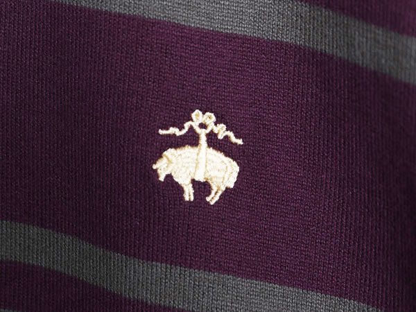 ブルックスブラザーズ ボーダー 長袖 ラガーシャツ メンズ XL / 古着 ラグビー 長袖シャツ ポロシャツ ワンポイント 大きいサイズ ツートン