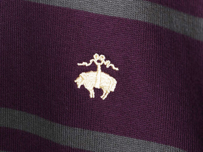 ブルックスブラザーズ ボーダー 長袖 ラガーシャツ メンズ XL / 古着 ラグビー 長袖シャツ ポロシャツ ワンポイント 大きいサイズ ツートン