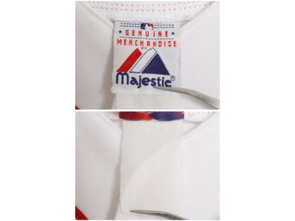 レッドソックス ベースボール シャツ メンズ L 程/ MLB オフィシャル マジェスティック 大リーグ ユニフォーム ゲームシャツ 重ね着 前開き