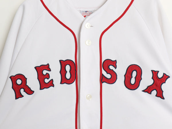 レッドソックス ベースボール シャツ メンズ L 程/ MLB オフィシャル マジェスティック 大リーグ ユニフォーム ゲームシャツ 重ね着 前開き