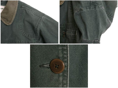 90s エルエルビーン ダック ハンティング ジャケット レディース L オールド カバーオール フィールド コート 脱着 チェック 中綿 ライナー