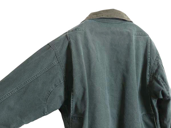 90s エルエルビーン ダック ハンティング ジャケット レディース L オールド カバーオール フィールド コート 脱着 チェック 中綿 ライナー