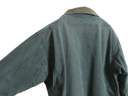 90s エルエルビーン ダック ハンティング ジャケット レディース L オールド カバーオール フィールド コート 脱着 チェック 中綿 ライナー