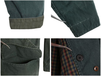 90s エルエルビーン ダック ハンティング ジャケット レディース L オールド カバーオール フィールド コート 脱着 チェック 中綿 ライナー