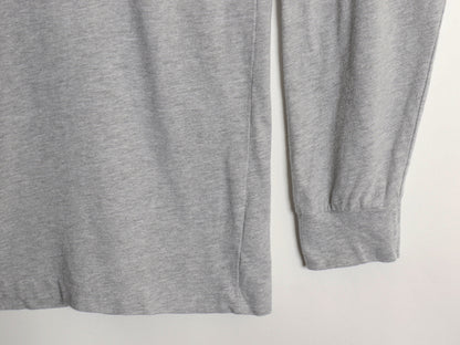00s ポロ ラルフローレン 長袖 Tシャツ メンズ L オールド ワンポイント ポニー ロンT コットン カットソー シングルステッチ 無地 グレー