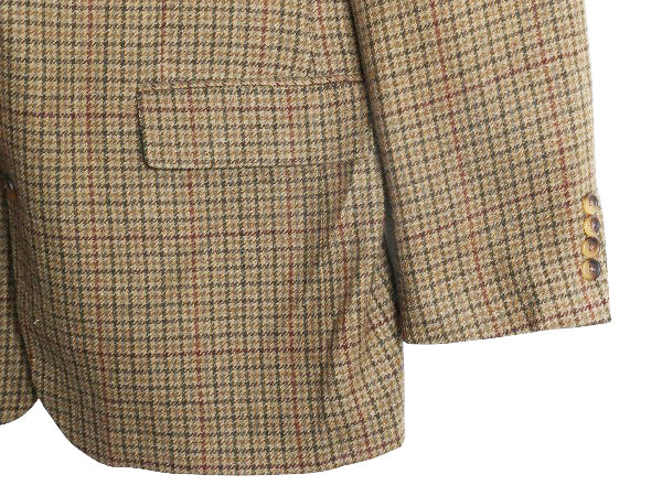 90s POLO UNIVERSITY CLUB ラルフローレン テーラード ジャケット メンズ XL 程/ 古着 オールド ポロ ブレザー ウール アルパカ チェック