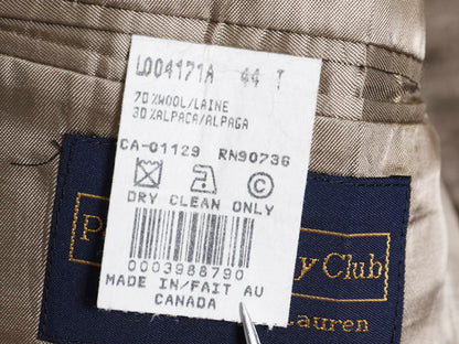 90s POLO UNIVERSITY CLUB ラルフローレン テーラード ジャケット メンズ XL 程/ 古着 オールド ポロ ブレザー ウール アルパカ チェック