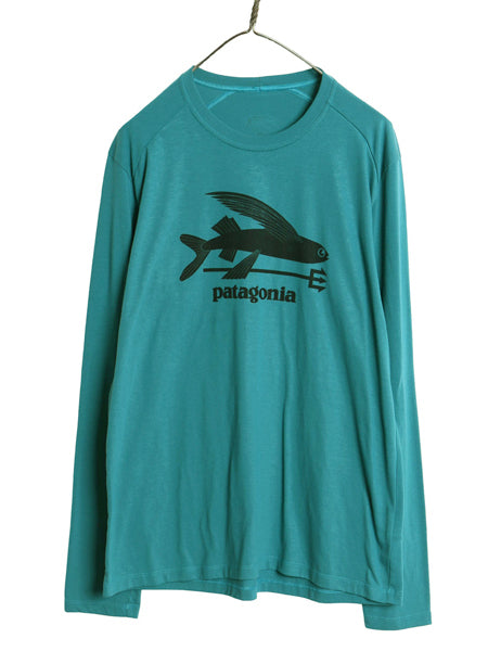 パタゴニア 長袖 ポラライズド Tシャツ メンズ L 11年製 古着 アウトドア ロンT ロングスリーブ フライング フィッシュ プリント トップス