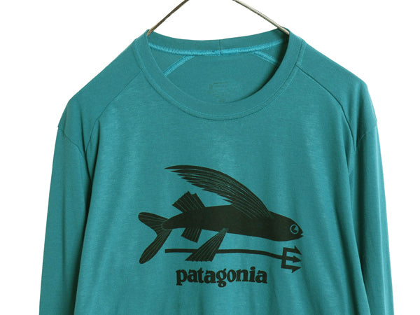 パタゴニア 長袖 ポラライズド Tシャツ メンズ L 11年製 古着 アウトドア ロンT ロングスリーブ フライング フィッシュ プリント トップス