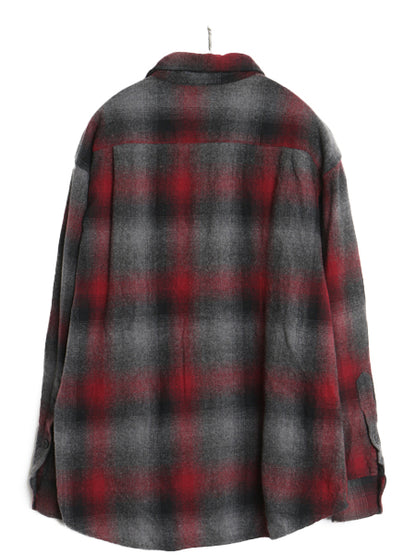 90s ペンドルトン x Outdoors Man オンブレ チェック 長袖 ウール シャツ メンズ L オールド シャドー 長袖シャツ マルチカラー カジュアル