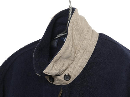 90s ポロ ラルフローレン フリース スイングトップ ジャケット メンズ M オールド ブルゾン フルジップ ジャンパー ワンポイント ネイビー