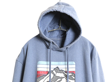 パタゴニア プリント スウェット フード パーカー メンズ XXL 19年製 トレーナー プルオーバー ストレッチ アウトドア 裏起毛 大きいサイズ