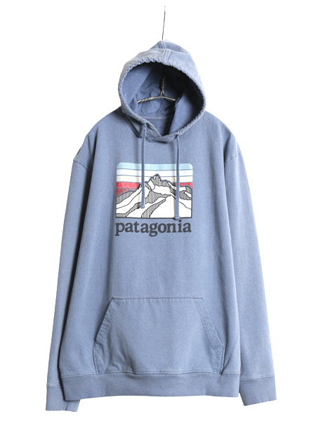 パタゴニア プリント スウェット フード パーカー メンズ XXL 19年製 トレーナー プルオーバー ストレッチ アウトドア 裏起毛 大きいサイズ