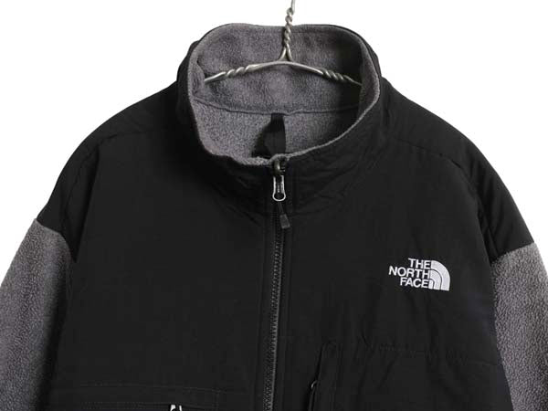 ノースフェイス デナリ ジャケット メンズ XL アウトドア フリース ナイロン ブルゾン ハイネック フルジップ 大きいサイズ ツートン 黒 灰