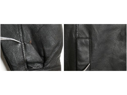 00s セントジョンズベイ 本革 レザー ジャケット メンズ M / オールド 革ジャン 中綿 スイングトップ ジャンパー ブルゾン オールレザー 黒