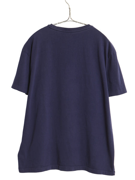ポロ ラルフローレン 半袖 Tシャツ メンズ M 古着 コットン シングルステッチ ワンポイント カットソー クルーネック シンプル トップス 紺
