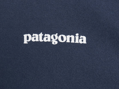 パタゴニア 両面 プリント 長袖 Tシャツ メンズ L 17年製 アウトドア ロンT ロングスリーブ P6 バックプリント ボックスロゴ カットソー 紺