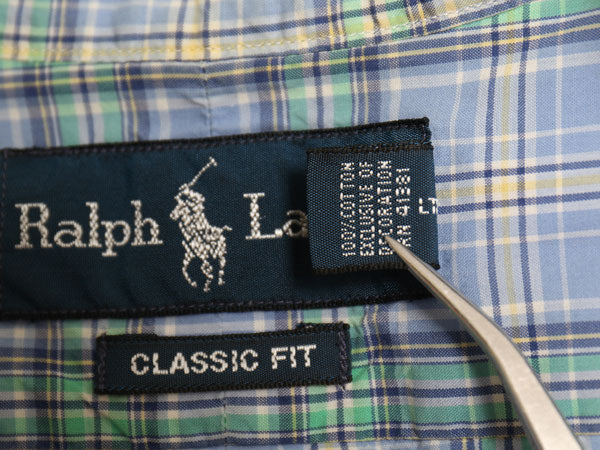 90s ラルフローレン チェック 半袖 ボタンダウン シャツ メンズ XL オールド ポロ 半袖シャツ コットン ワイシャツ ゆったり 大きいサイズ
