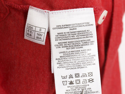 ブルックスブラザーズ フリル 付き バンドカラー 長袖 Tシャツ レディース S / スーピマ コットン カットソー プルオーバー 無地 ボックス