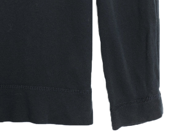 00s ラルフローレン フード付き トリム 長袖 Tシャツ レディース M / オールド ポロ ハーフジップ プルオーバー ストレッチ カットソー 黒