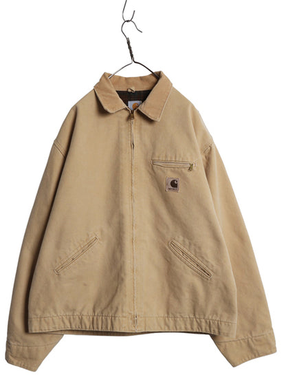 90s USA製 ★ カーハート デトロイト ジャケット メンズ XL 程/ 古着 ダック ブルゾン ジャンパー ブランケット ライナー付き J43 WET 廃盤