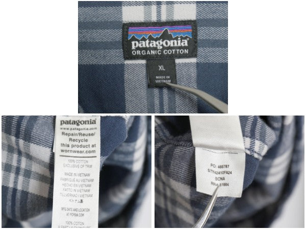 パタゴニア ロングスリーブ フィヨルド フランネル シャツ メンズ XL / 24年製 チェック アウトドア 長袖シャツ ネルシャツ 大きいサイズ