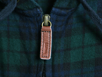 エルエルビーン フルジップ フランネル シャツ パーカー レディース M 古着 ブラックウォッチ チェック ジャケット 長袖シャツ ネルシャツ