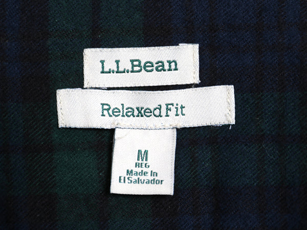 エルエルビーン フルジップ フランネル シャツ パーカー レディース M 古着 ブラックウォッチ チェック ジャケット 長袖シャツ ネルシャツ