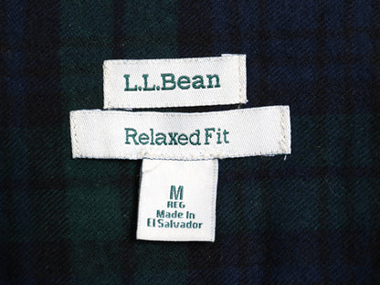 エルエルビーン フルジップ フランネル シャツ パーカー レディース M 古着 ブラックウォッチ チェック ジャケット 長袖シャツ ネルシャツ