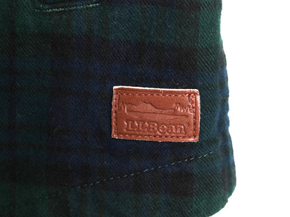 エルエルビーン フルジップ フランネル シャツ パーカー レディース M 古着 ブラックウォッチ チェック ジャケット 長袖シャツ ネルシャツ