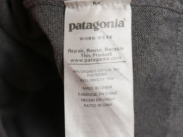 パタゴニア コットン ニット セーター メンズ S / 19年製 アウトドア クルーネック 長袖ニット 無地 薄手 シンプル ハイゲージ きれいめ 灰