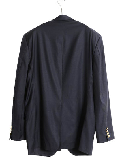 ローレン ラルフローレン テーラード ジャケット メンズ M 程/ ポロ スーツ 紺ブレ ブレザー サマー ウール 金ボタン きれいめ トラッド 紺