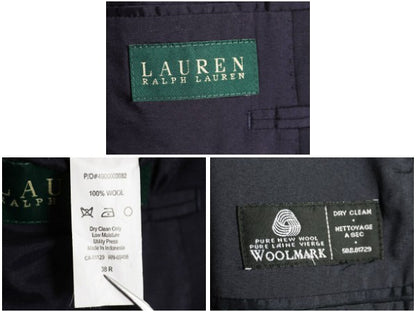 ローレン ラルフローレン テーラード ジャケット メンズ M 程/ ポロ スーツ 紺ブレ ブレザー サマー ウール 金ボタン きれいめ トラッド 紺