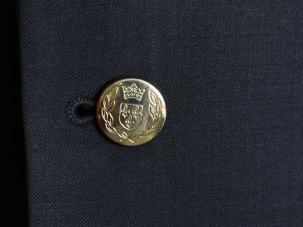 ローレン ラルフローレン テーラード ジャケット メンズ M 程/ ポロ スーツ 紺ブレ ブレザー サマー ウール 金ボタン きれいめ トラッド 紺