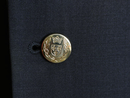 ローレン ラルフローレン テーラード ジャケット メンズ M 程/ ポロ スーツ 紺ブレ ブレザー サマー ウール 金ボタン きれいめ トラッド 紺