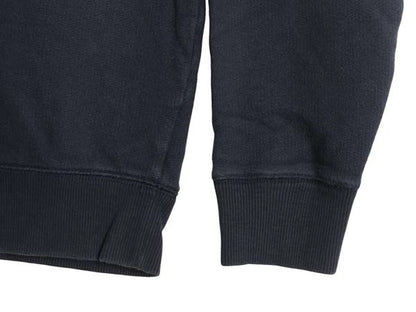 ブルックスブラザーズ プリント スウェット メンズ レディース M / 古着 トレーナー 前V クルーネック コットン 裏起毛なし 薄手 ネイビー 