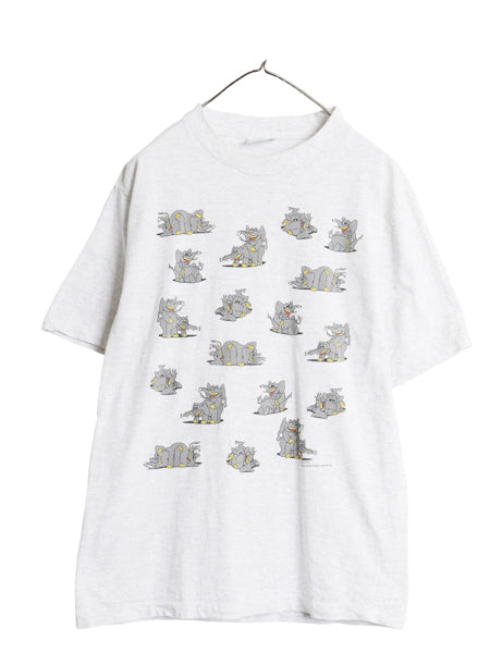 90s USA製 ゾウ 四十八手 両面 プリント 半袖 Tシャツ メンズ L / オールド イラスト アート アニマル エロ キャラクター シングルステッチ