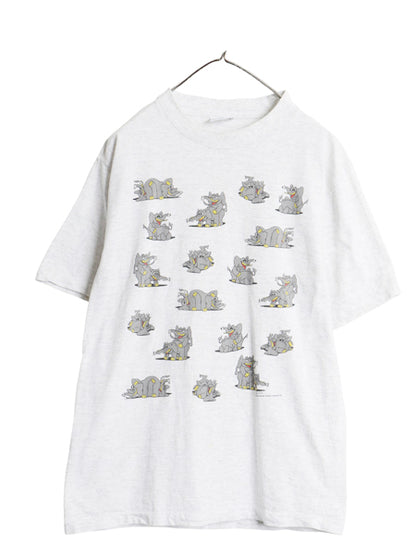 90s USA製 ゾウ 四十八手 両面 プリント 半袖 Tシャツ メンズ L / オールド イラスト アート アニマル エロ キャラクター シングルステッチ